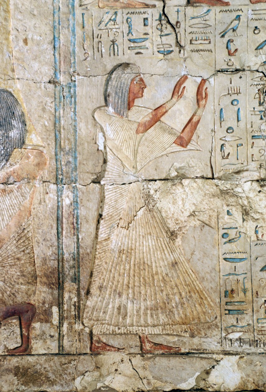 Relief aus dem Grab von Netcherouymes, hoher Beamter von Ramses II., 2475 v. Chr., Saqqara, ägyptische Zivilisation, Neues Reich, 19. Dynastie von Egyptian 19th Dynasty