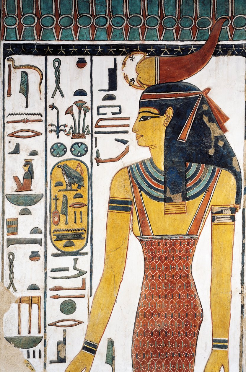 Die Göttin Selkis, Fresko, Eingang zum Vorraum, Grab von Nefertari (QV66), Tal der Königinnen, Theben (Unesco-Welterbeliste) von Egyptian 19th Dynasty