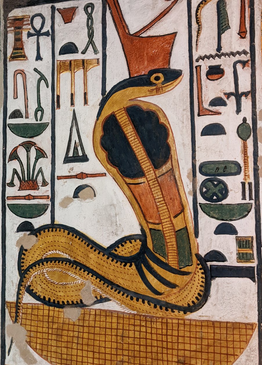 Grab der Nefertari / Ägyptische Göttin Wadjet (Wandmalerei) von Egyptian 19th Dynasty