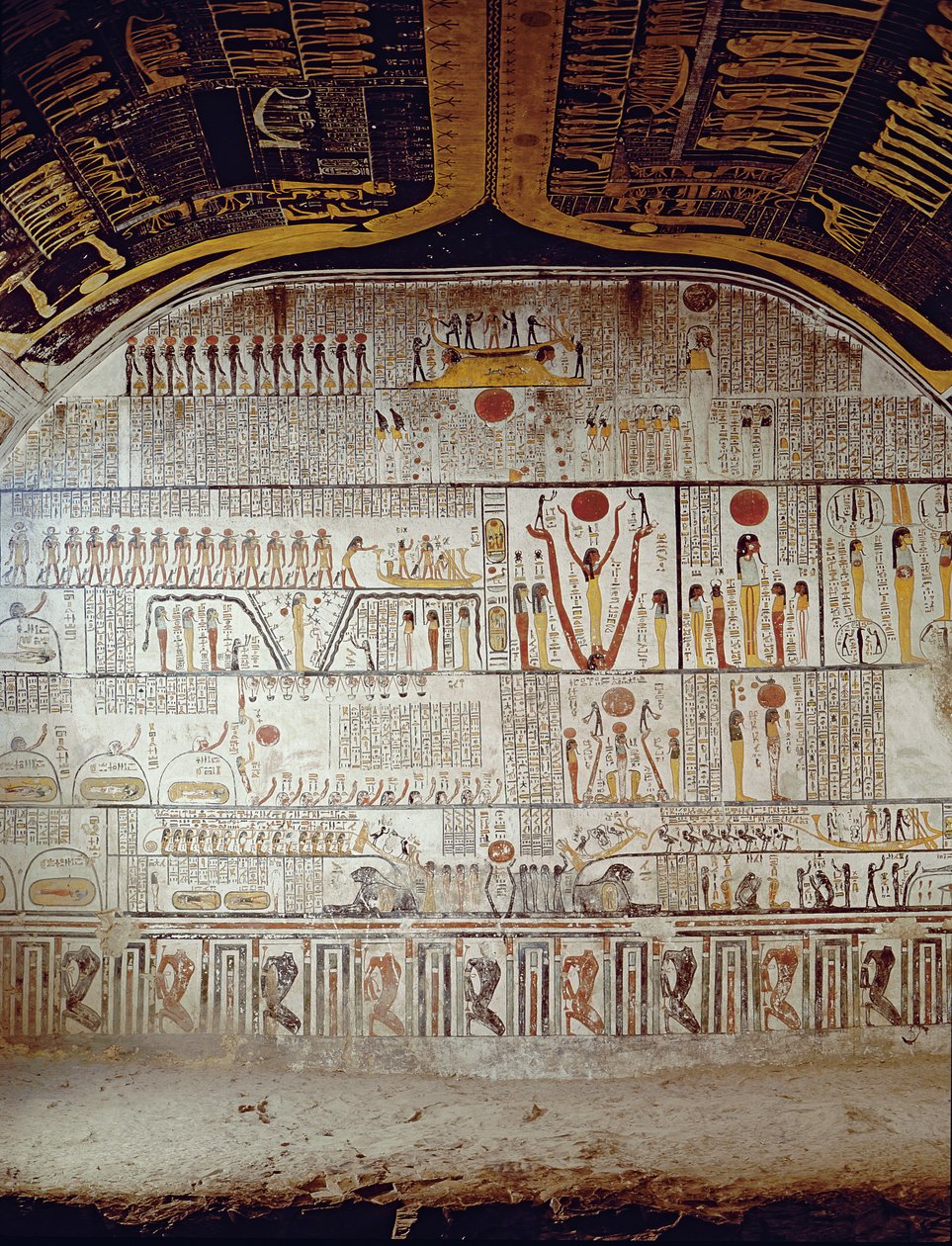 (Detail) Buch der Erde, aus der Grabkammer des Grabes von Ramses VI von Egyptian 20th Dynasty