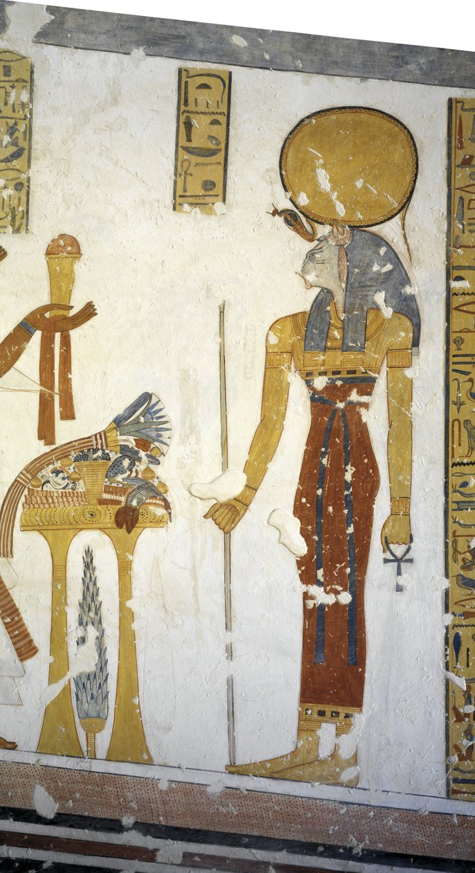 Katzenkopf-Göttin Bastet, Grab von Prinz Mentuherkhepeshef, Tal der Könige, Theben, Luxor, Ägypten von Egyptian 20th Dynasty
