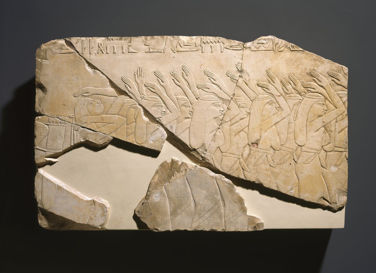 Relief aus dem Grab von Nes-Peka-Shuty, Deir El-Bahri, Theben, (Detail) von Egyptian 26th Dynasty