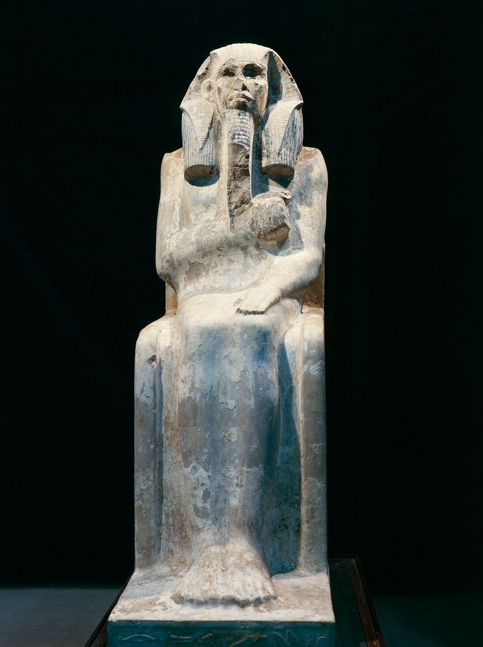 Statue des Pharao Gioser, aus Saqqara, Dynastie III (Foto) von Egyptian 3rd Dynasty