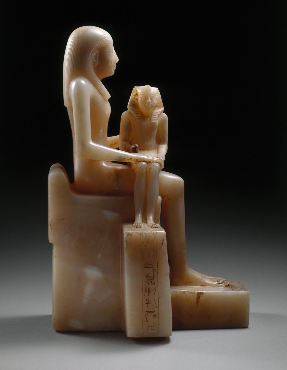 Pepi II. und seine Mutter Königin Meryreankhnes, möglicherweise aus Saqqara, Altes Reich (Kalkstein) von Egyptian 6th Dynasty Egyptian 6th Dynasty