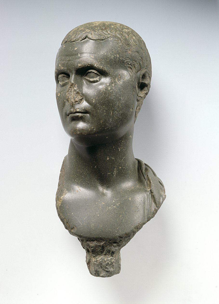 Büste eines römischen Adligen, angeblich Mark Anton, möglicherweise aus Alexandria, Ägypten, 50 v. Chr. - 50 n. Chr. von Egyptian Ptolemaic Period