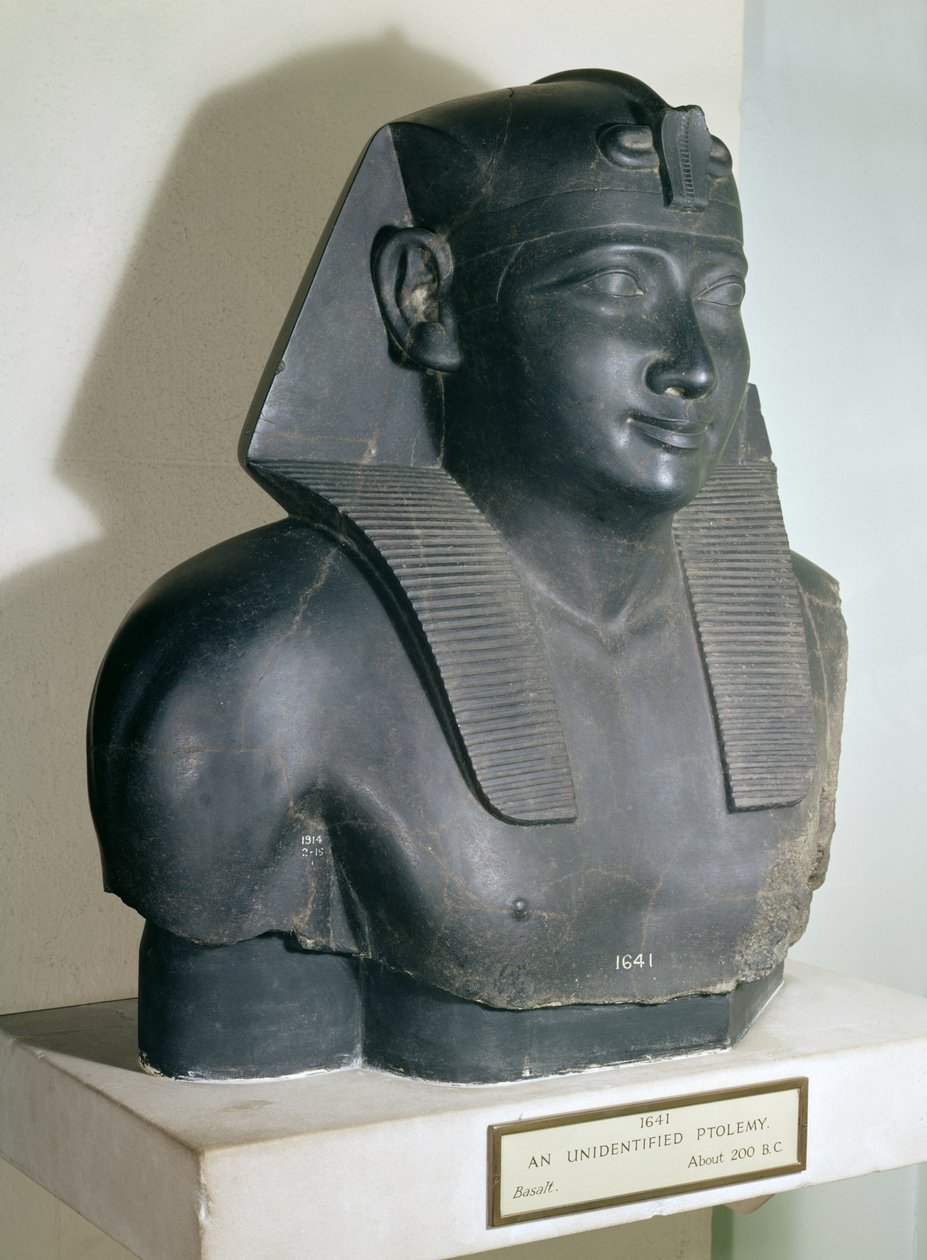 Fragment einer ägyptischen Statue von Ptolemaios I., 305-283 v. Chr. von Egyptian Ptolemaic Period