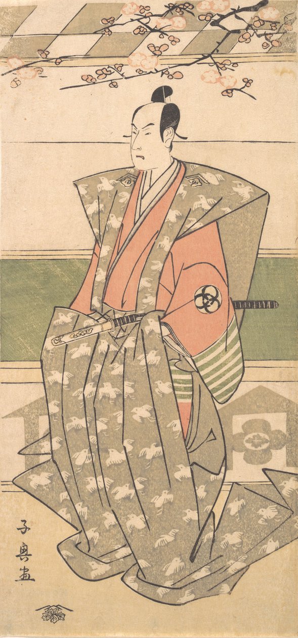 Der Schauspieler Bando Mitsugoro II in zeremoniellen Roben mit Kamishimo von Eishōsai Chōki