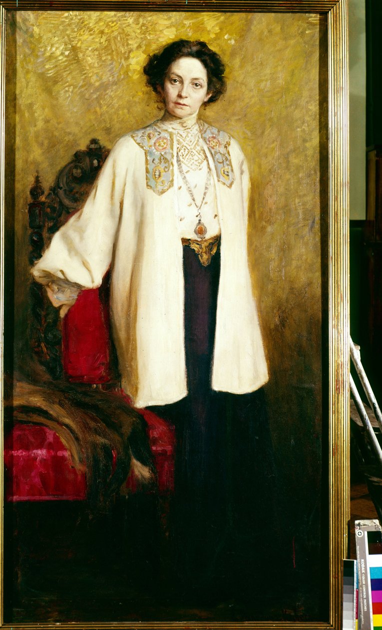 Porträt der Schauspielerin Vera Komissarzhevskaya (1864-1910) von Ekaterina Sergeevna Zarudnaya Kavos