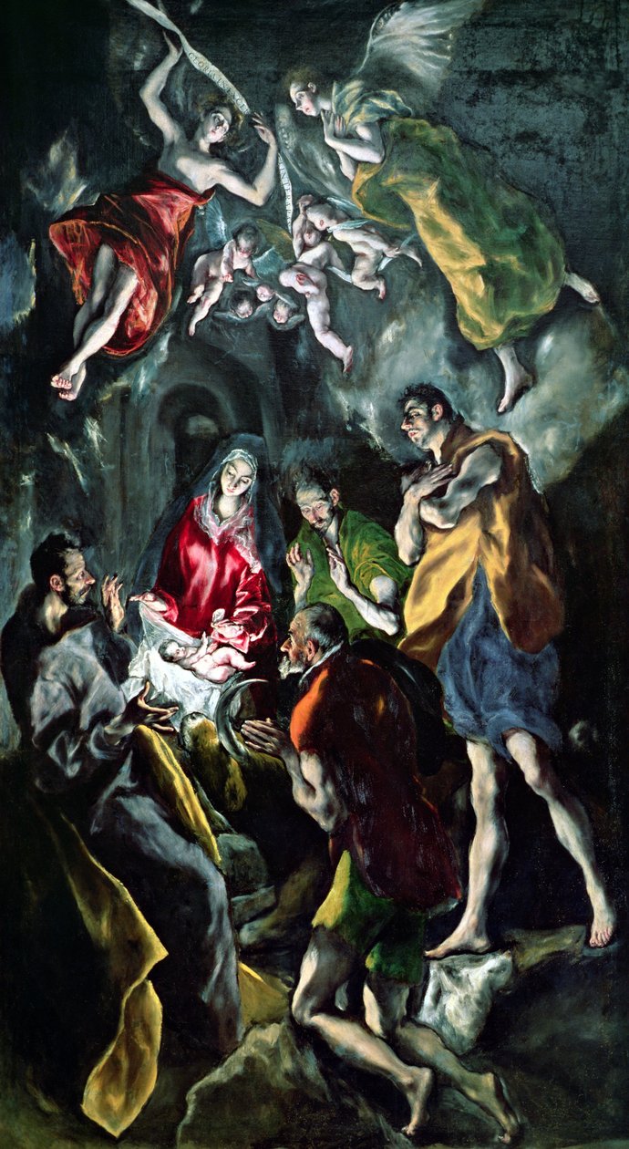 Die Anbetung der Hirten, aus dem Santo Domingo el Antiguo Altarbild, ca. 1603-14 von El Greco