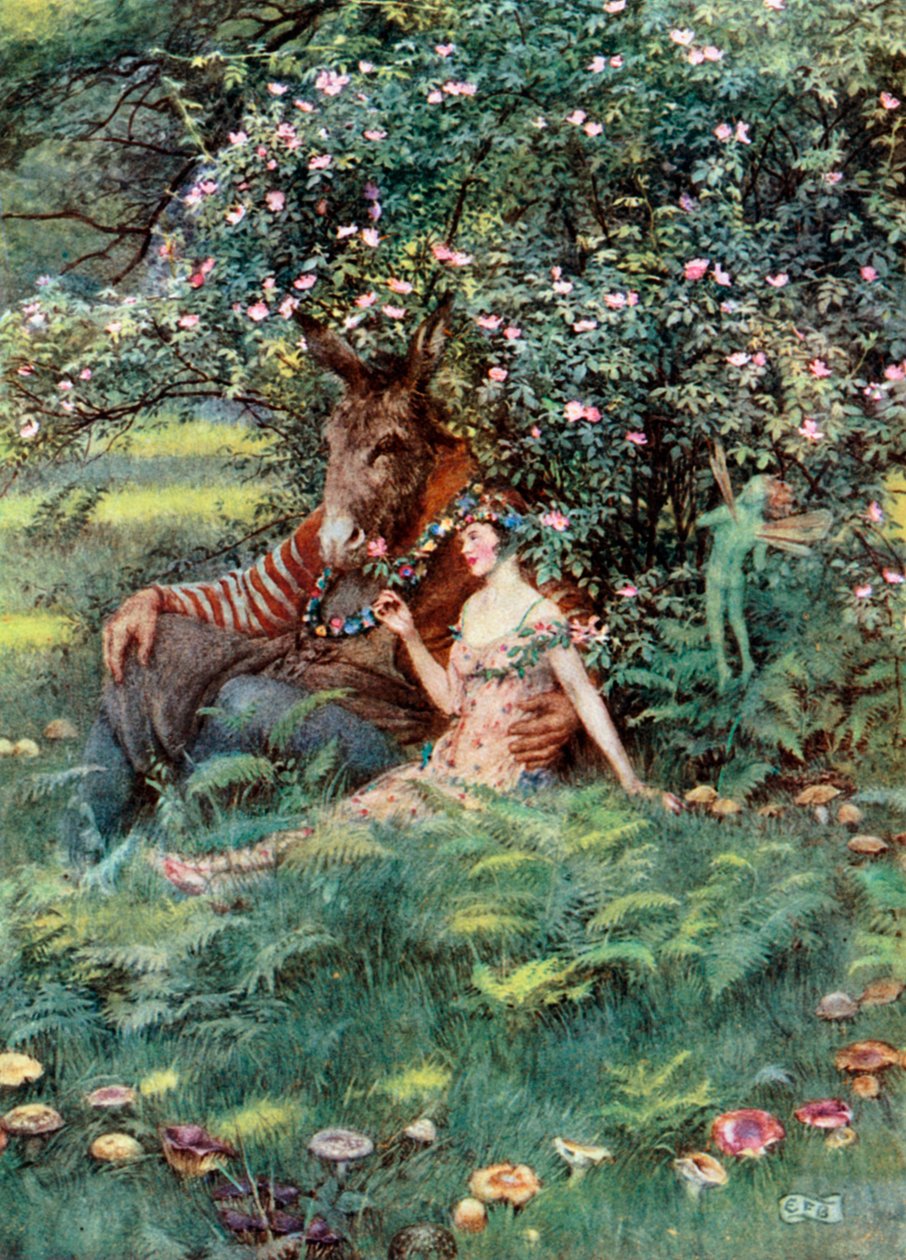 Bottom und Titania. Shakespeare. Ein Sommernachtstraum von Eleanor Fortescue-Brickdale