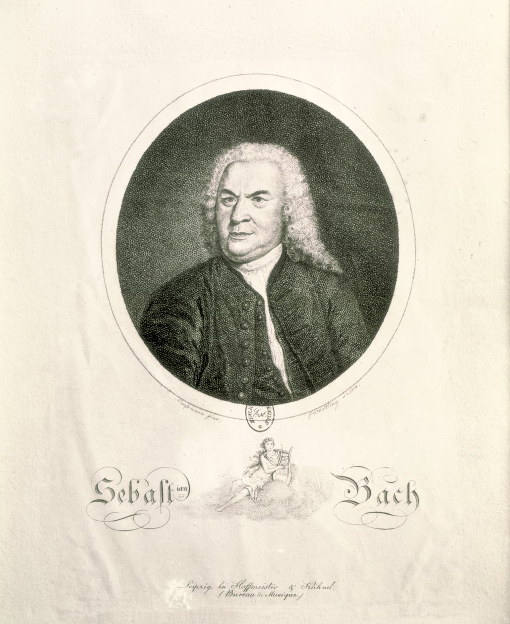 Porträt von Johann Sebastian Bach (1685-1750), graviert von Friedrich Wilhelm Nettling von Elias Gottleib Haussmann