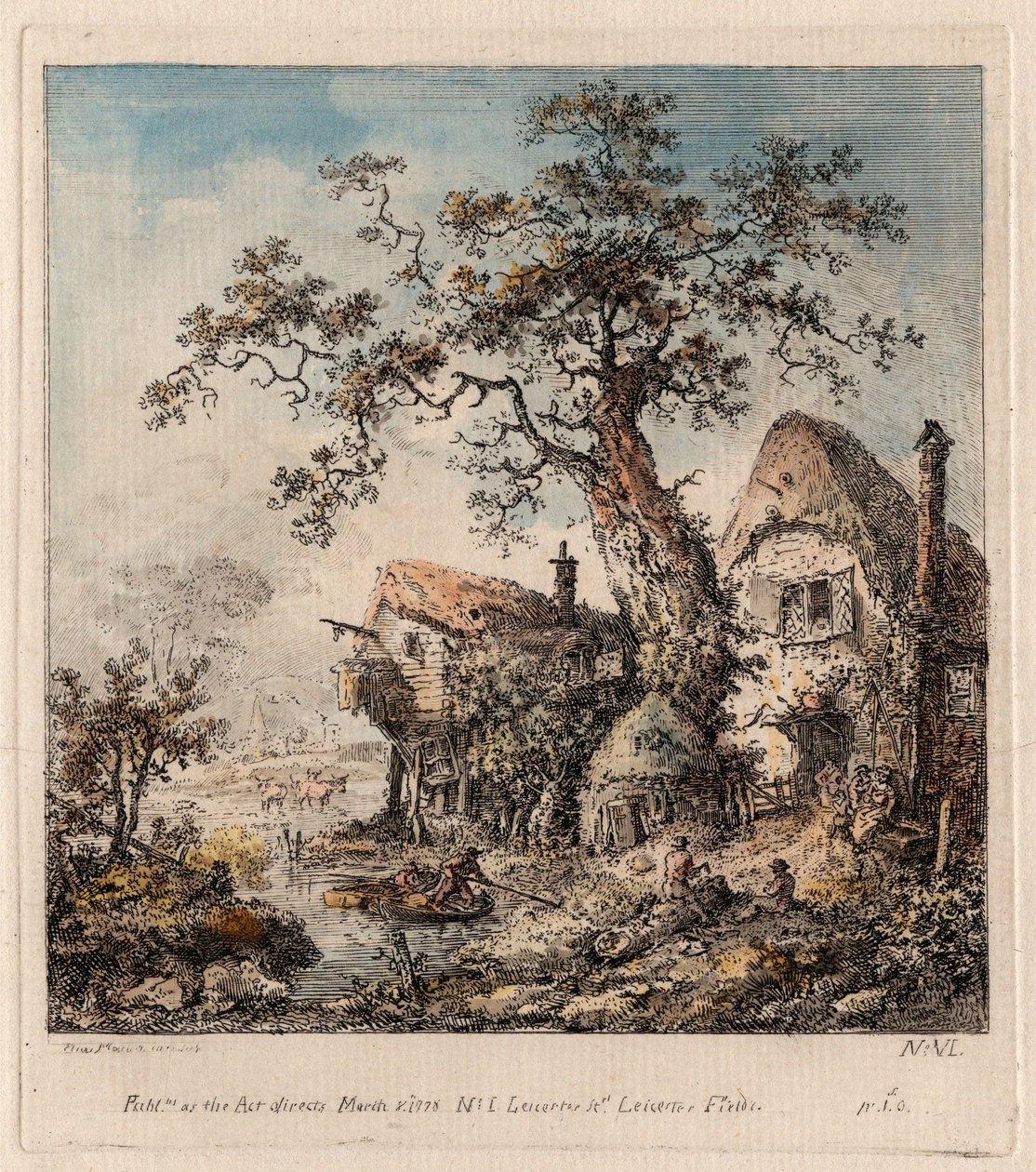 Ländliche Szene mit Hütte von Elias Martin