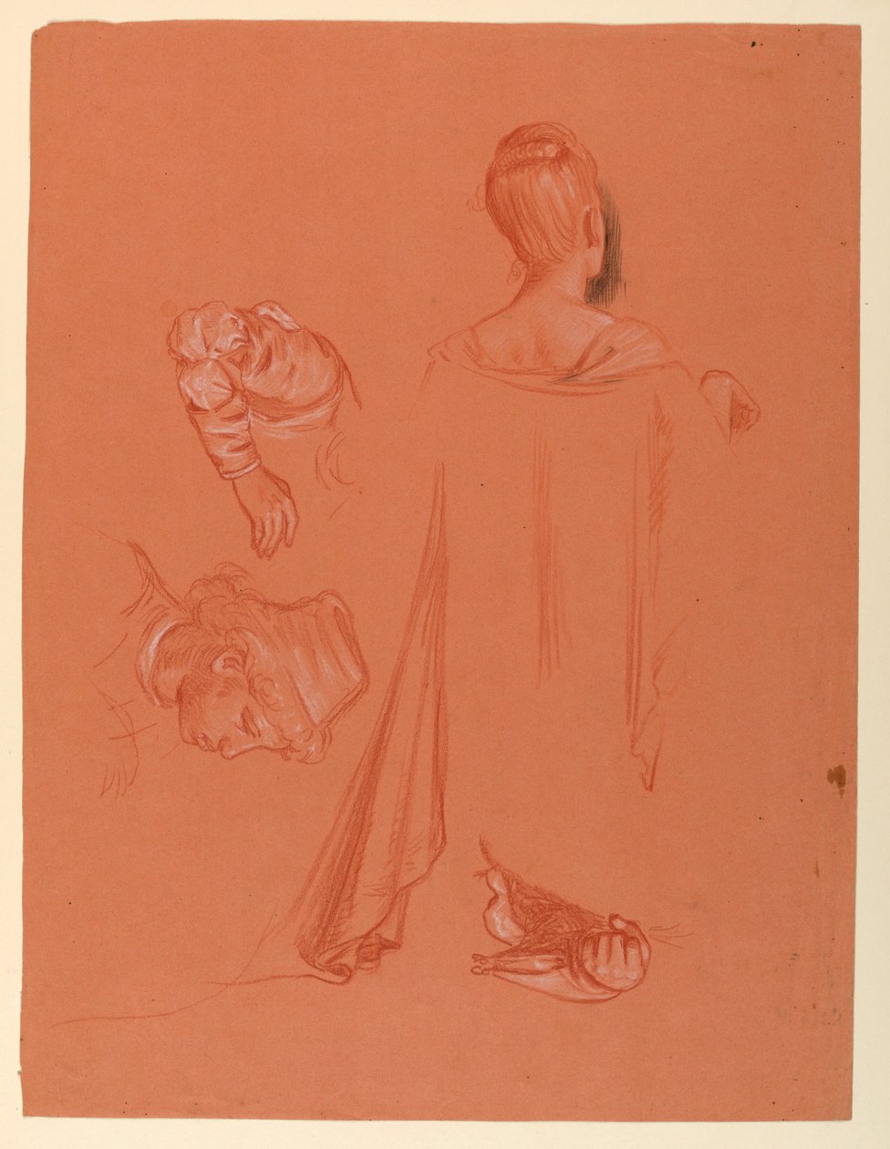 Figuren- und Draperiestudien von Elihu Vedder