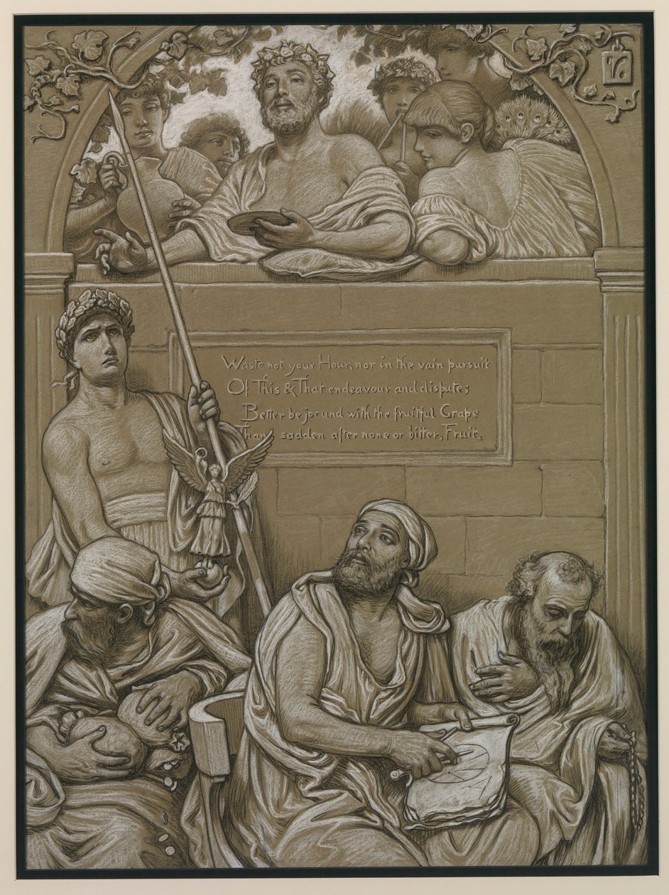 Illustration für Rubáiyát von Omar Khayyám, Frontispiz von Elihu Vedder