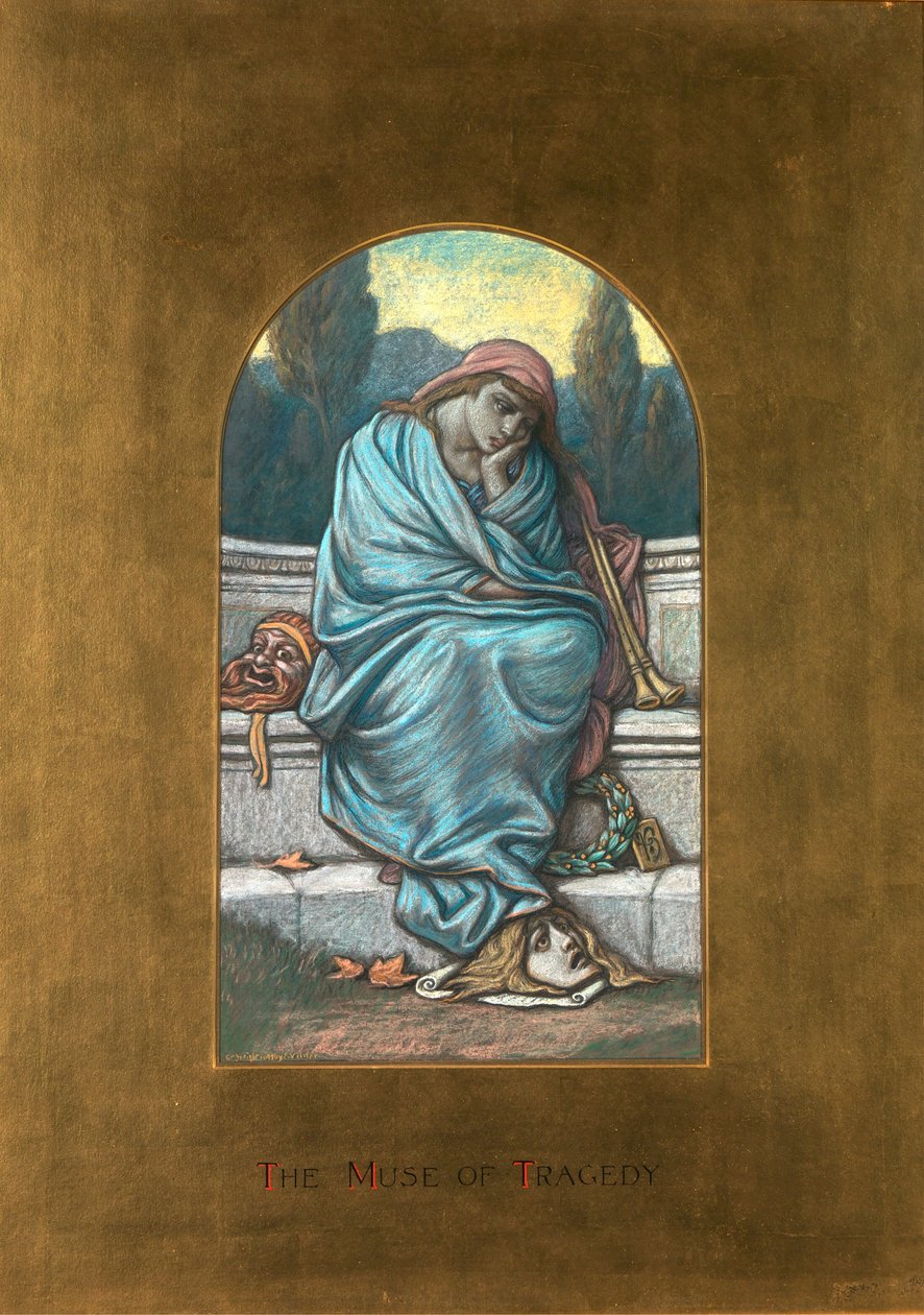 Muse der Tragödie von Elihu Vedder