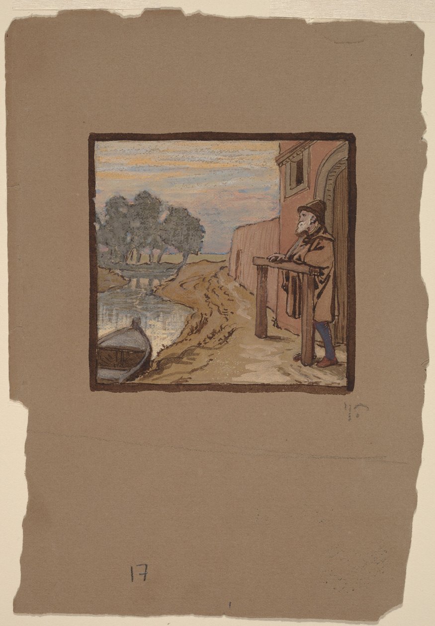 Alter Mann am Fluss von Elihu Vedder