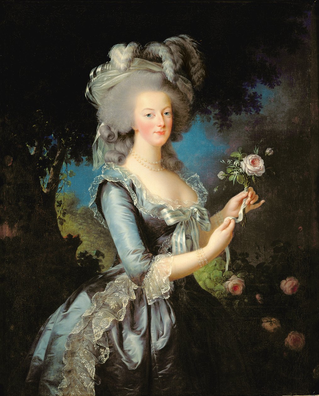 Marie Antoinette mit einer Rose von Elisabeth Louise Vigee-Lebrun