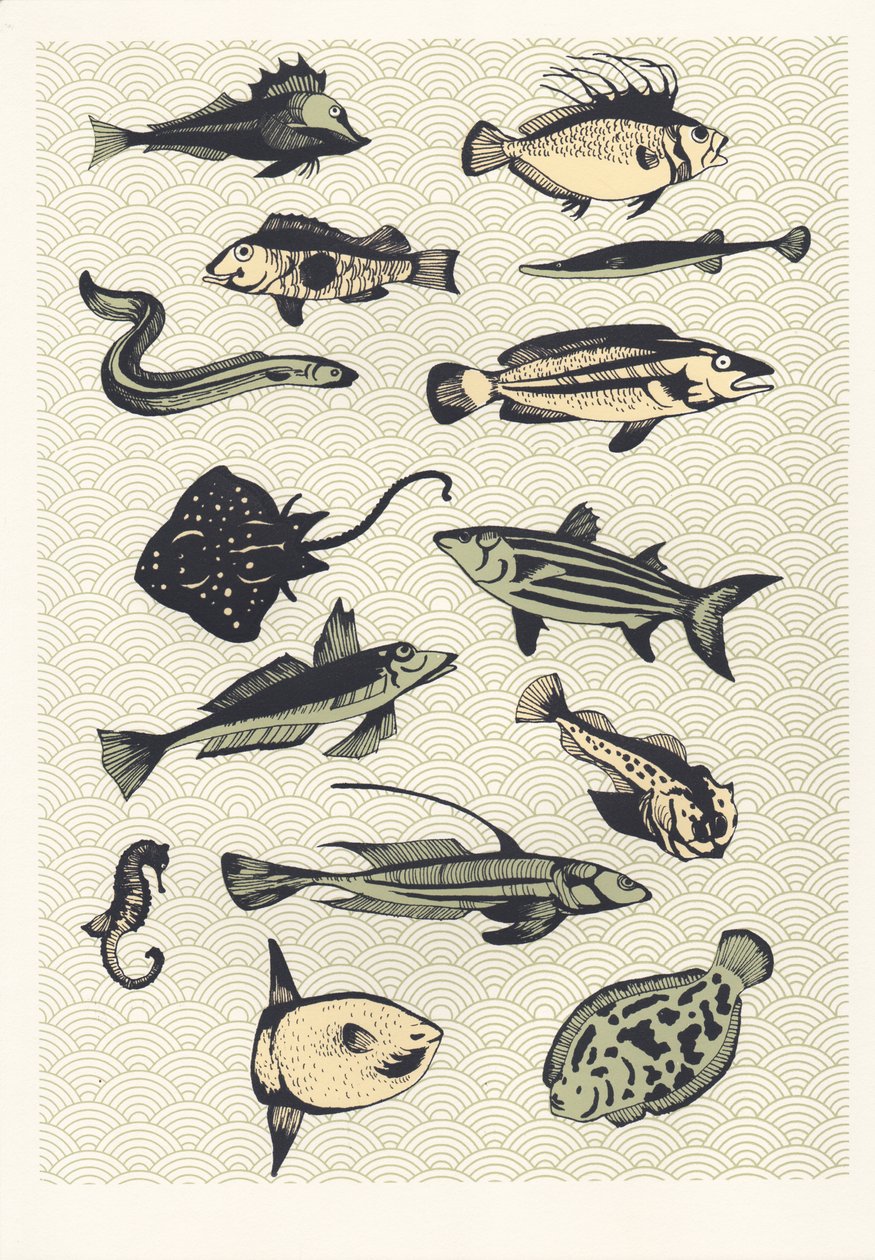 Gelber Japanischer Fisch, 2016 von Eliza Southwood