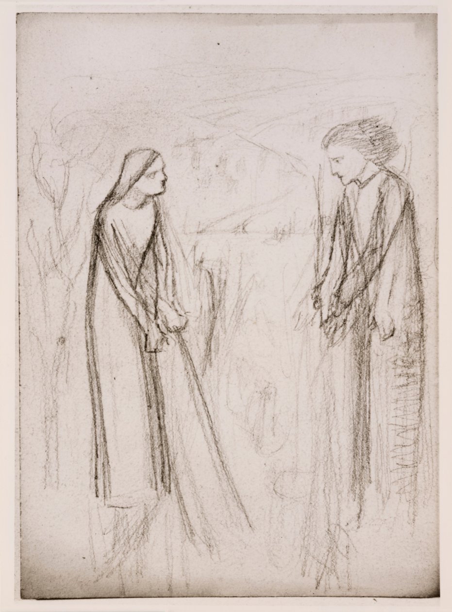 Verkündigung, möglicherweise, um 1970-77 von Elizabeth Eleanor (1834 62) (after) Siddal