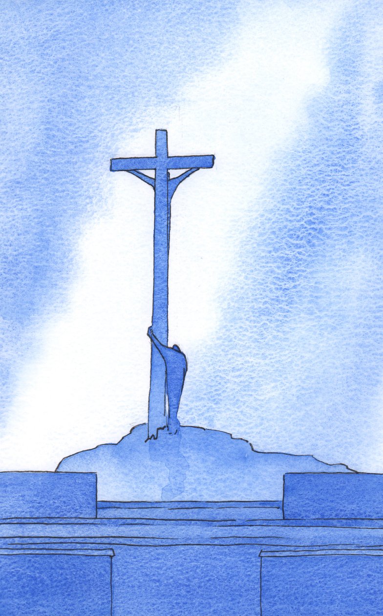 Bei jeder Messe stehen wir neben dem gekreuzigten Christus zu unserer Erlösung von Elizabeth Wang