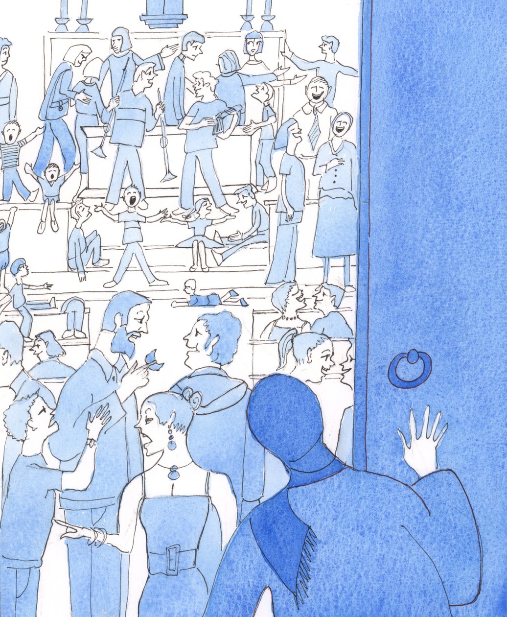 Wenn Menschen einer anderen Religion in einige unserer lauten Kirchen blicken würden, würden sie glauben - fragte Christus -, dass unser Anspruch wahr ist: dass Christus, unser Gott, dort angebetet und gegenwärtig ist?, 2005 von Elizabeth Wang