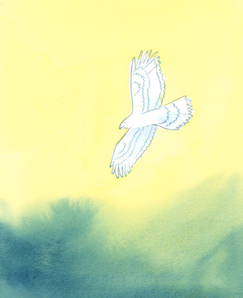 In seiner Gerechtigkeit ist Gott wie ein riesiger Raubvogel, der aus der Ferne das kleinste Geschöpf auf Erden und all seine Bewegungen sieht, 2003 von Elizabeth Wang