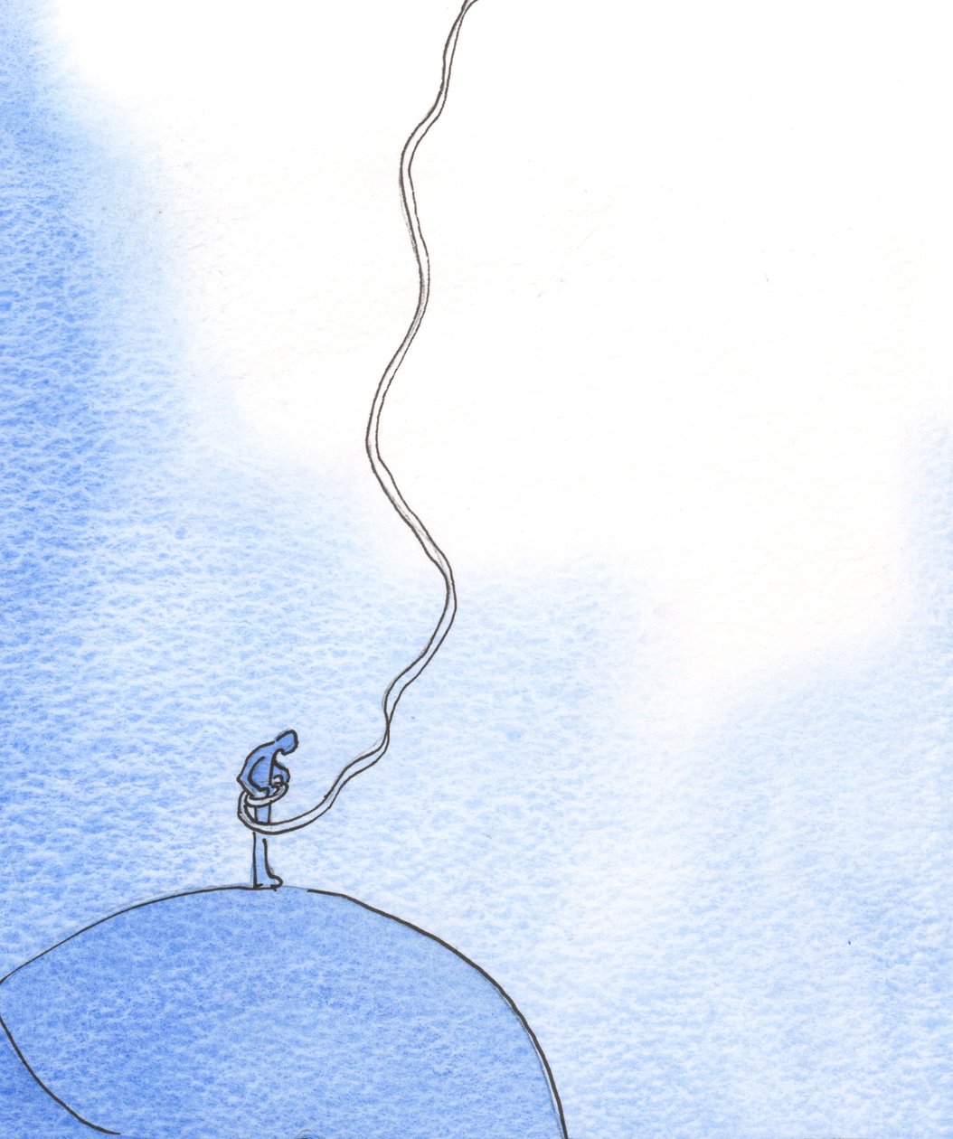 Es ist, als ob Christus, wenn wir für jemanden in Not Fürbitte leisten, ein Seil vom Himmel herablässt, um eine willige Seele hochzuziehen, 2003 von Elizabeth Wang