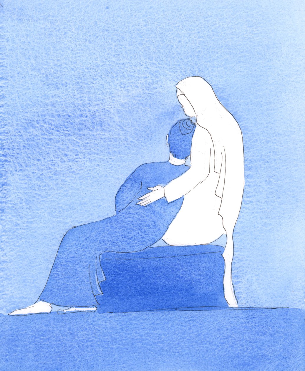 So wie ich in den Armen unserer Lieben Frau zu Hause im Gebet geruht habe, so hat Jesus als Kind vor langer Zeit in ihren Armen gelegen, 2005 von Elizabeth Wang