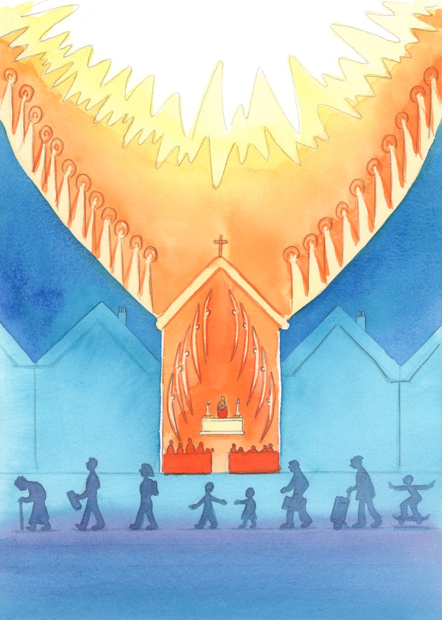 Die Heiligen und Engel freuen sich über die Ehre, die wir ihnen erweisen, sowie über unsere Liebe zu Gott, 2003 von Elizabeth Wang