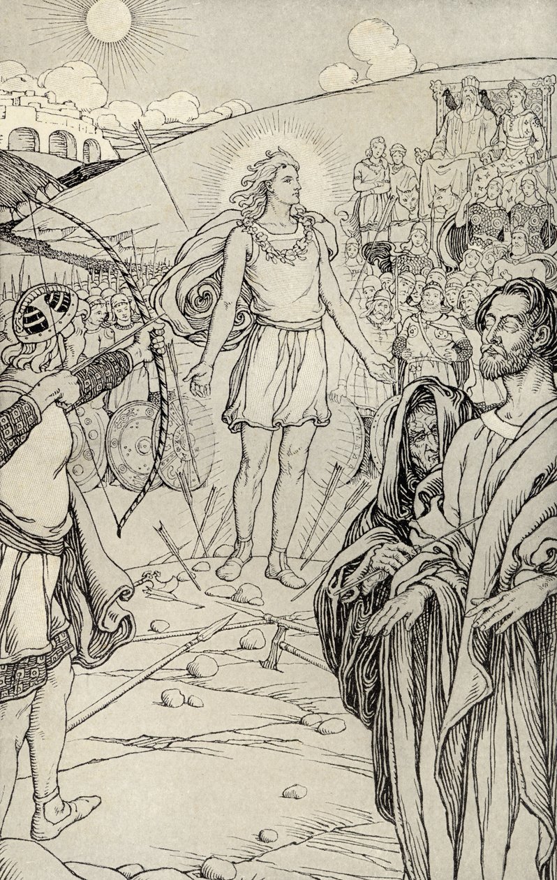 Jeder Pfeil überschoss seinen Kopf, Illustration aus 