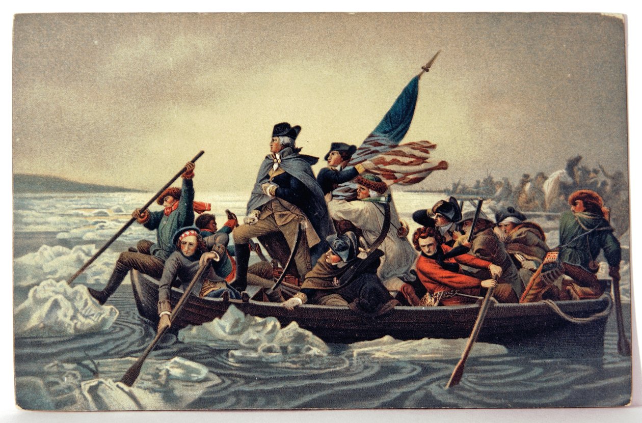Geschichte. USA. George Washington überquert den Delaware von Emanuel Gottlieb (after) Leutze