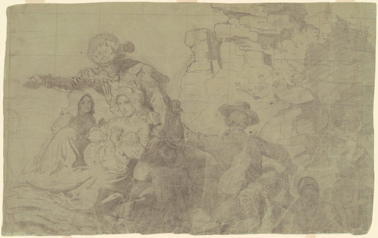 Studie für "Westward the Course of Empire Takes Its Way" von Emanuel Gottlieb Leutze