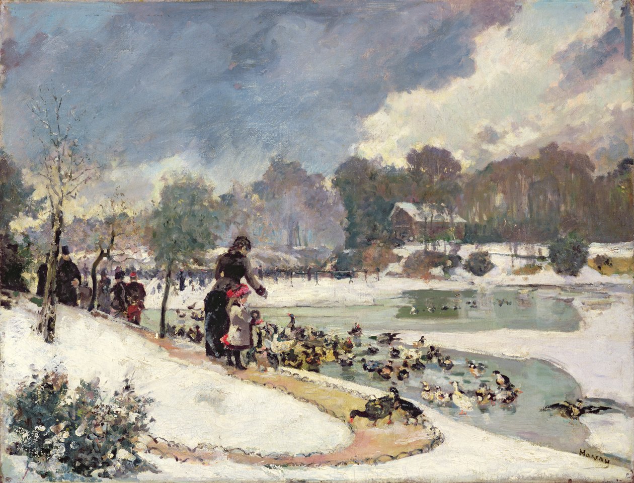 Enten im Bois de Boulogne von Emile Antoine Guillier