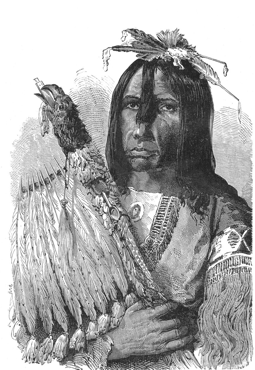 Häuptling der CREEKS-Indianer, aus dem Südosten der Vereinigten Staaten von Emile Antoine Bayard