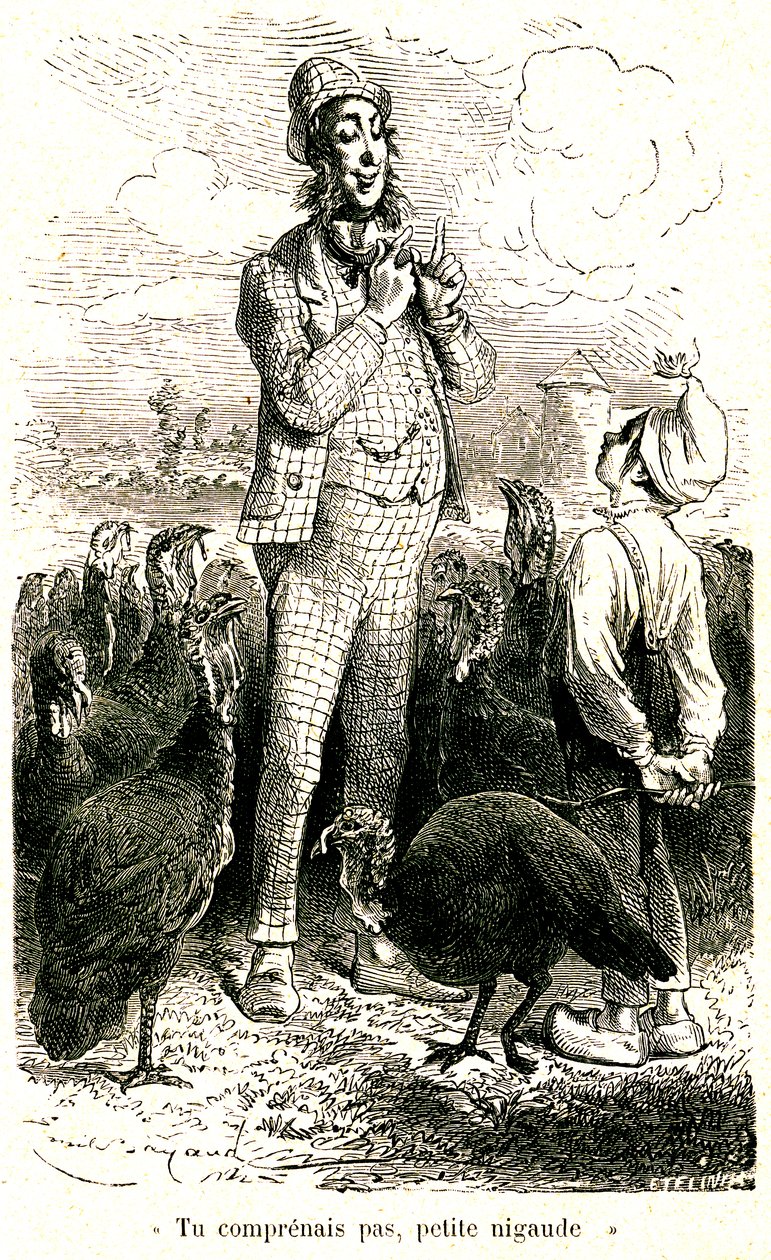 Der Engländer will Truthähne kaufen, aber Julien versteht seinen Akzent nicht von Emile Antoine Bayard