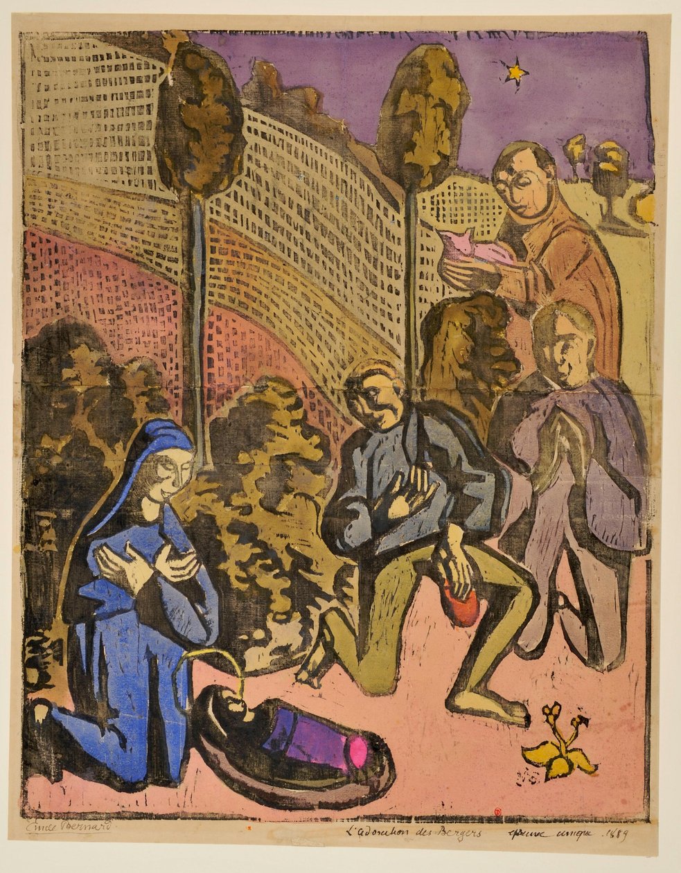 Die Anbetung der Hirten von Emile Bernard