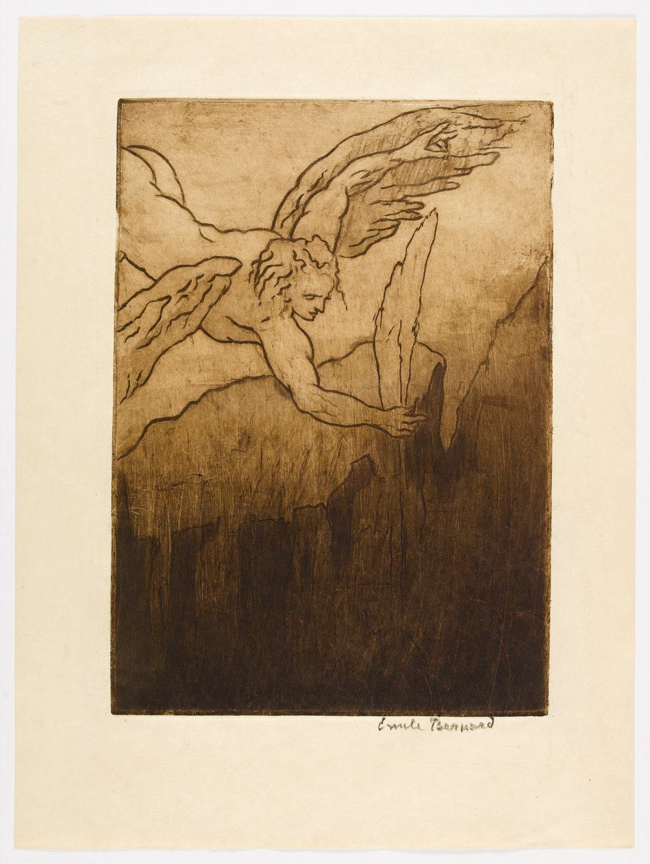 Nr. 6 - „Eine Feder, dem Flügel des Erzengels entglitten, / War zurückgeblieben und zitterte, rein und weiß.“ von Emile Bernard