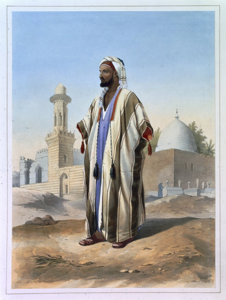 Fellah in der Haba gekleidet, Illustration aus 