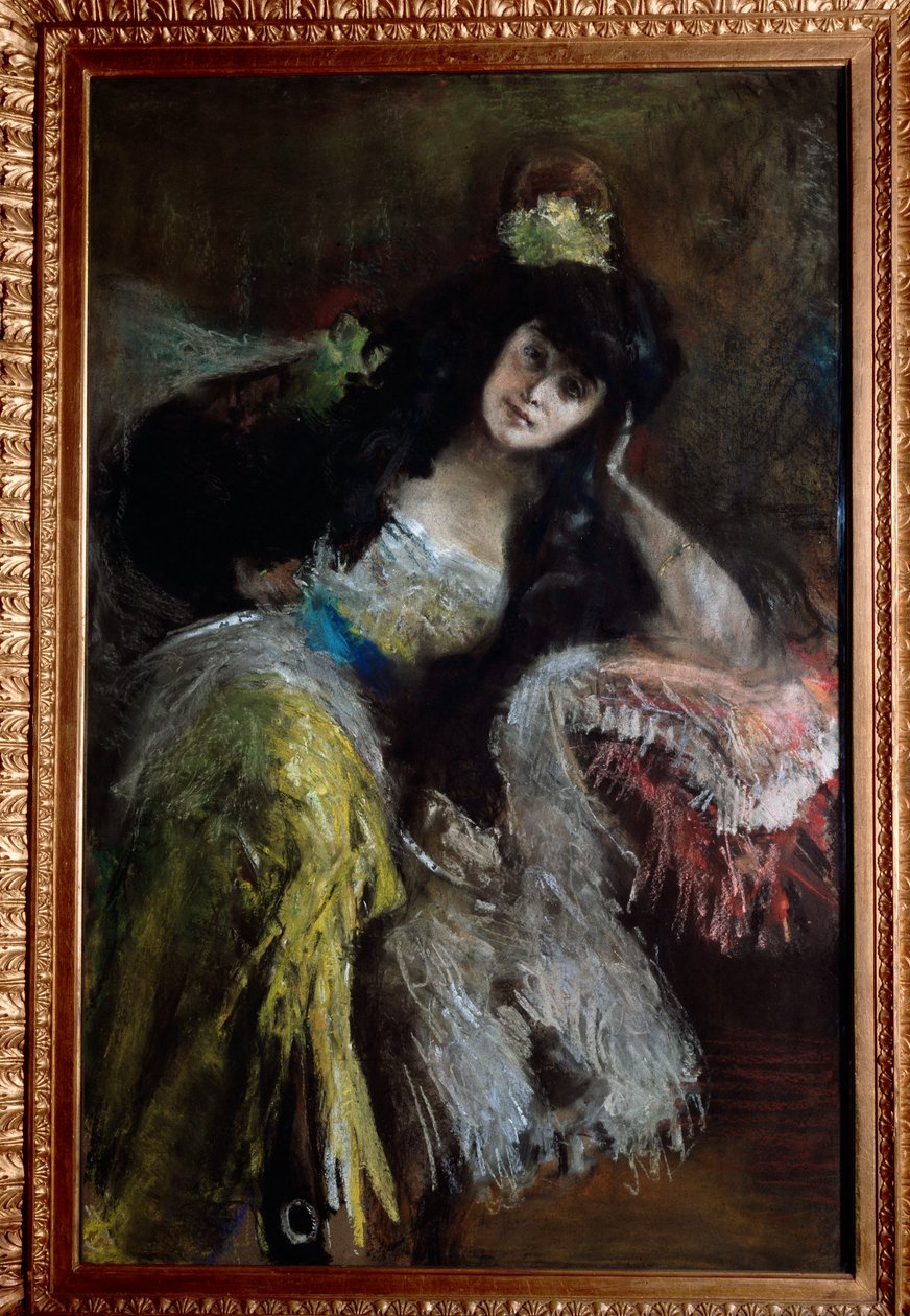 Porträt der Marquise Emilia Sommi Picenardi von Emilio Gola