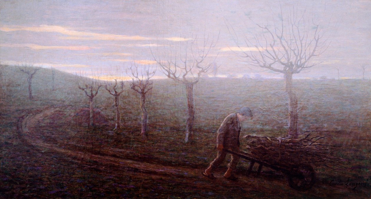 Rückkehr aus dem Wald, von Emilio Longoni von Emilio Longoni
