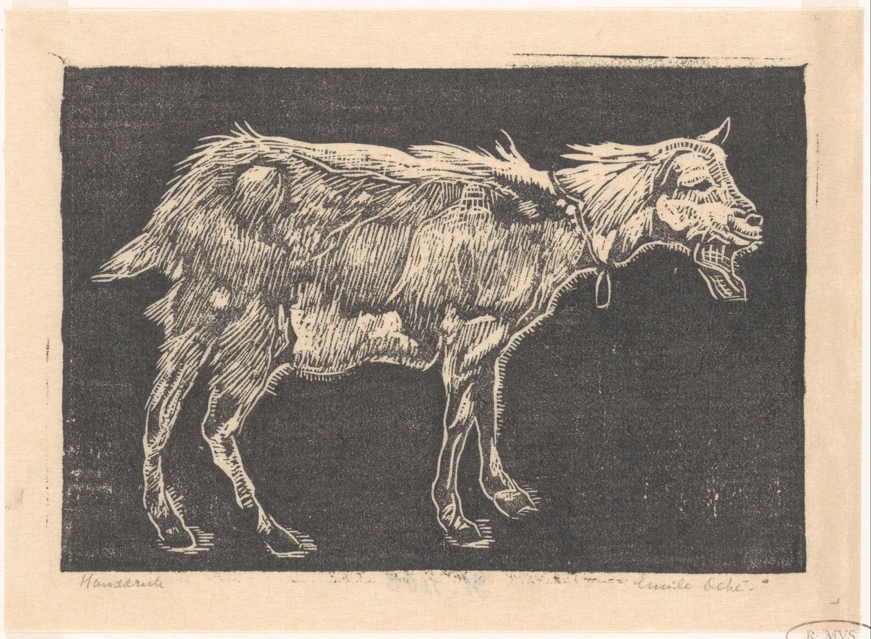 Ziege von Emilius Wilhelmus Dehé (signed by artist)