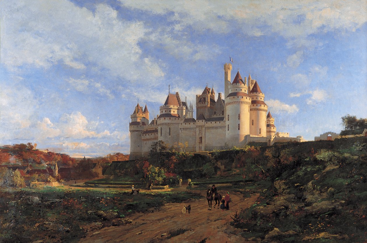 Das Schloss von Pierrefonds. Um 1868 von Emmanuel Lansyer