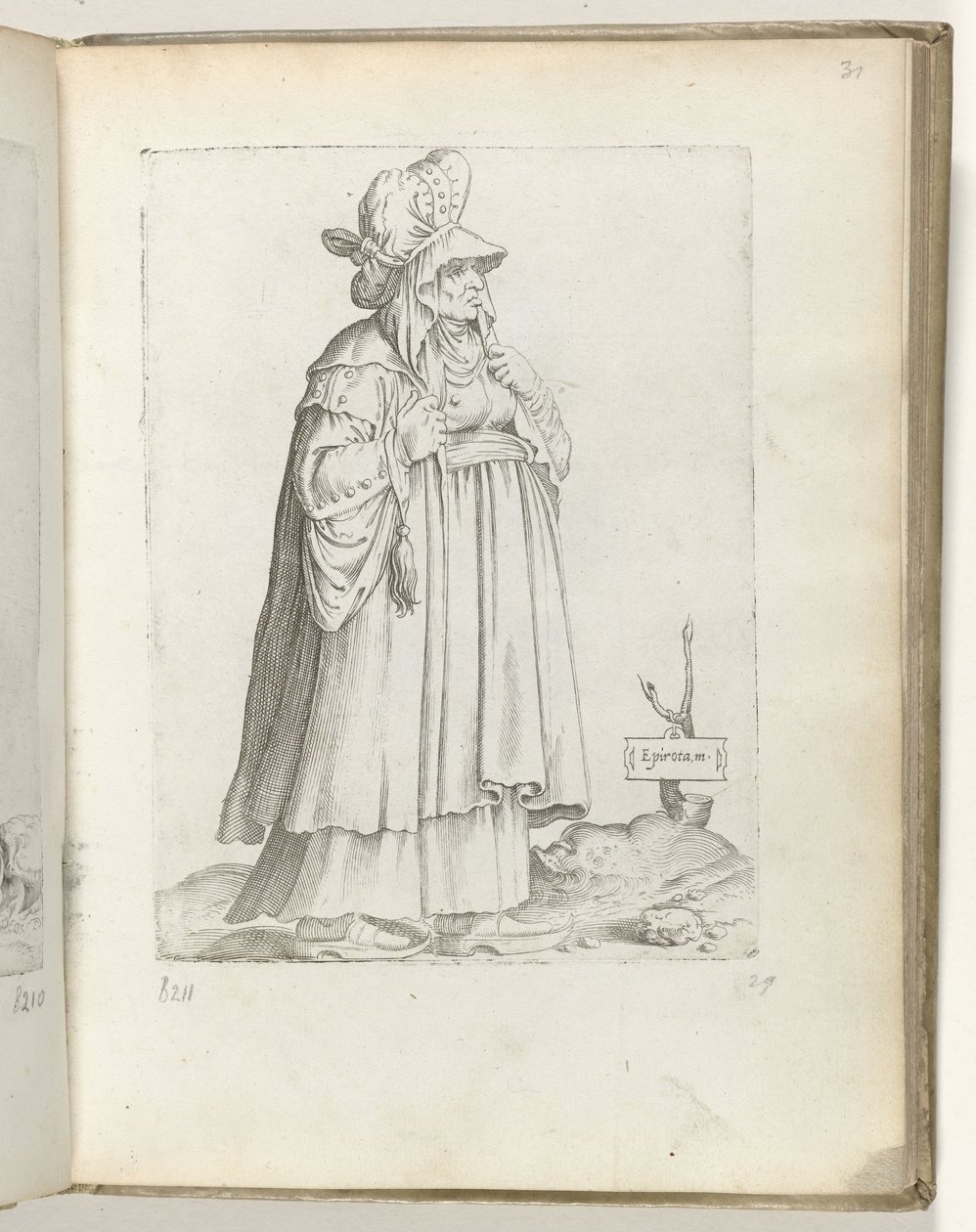 Epirota Frau (Frau aus den Pyrenäen) von Enea Vico
