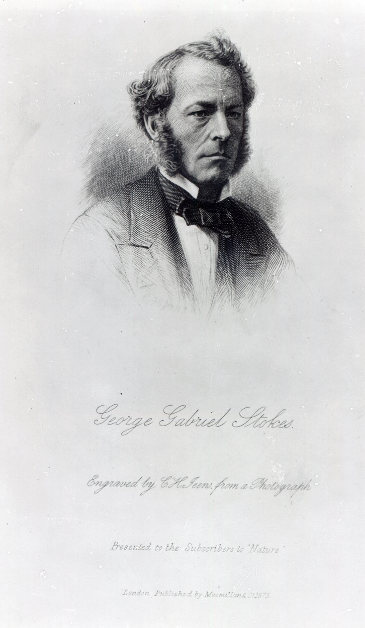 George Gabriel Stokes, graviert von C.H. Jeens, 1875 von English Photographer