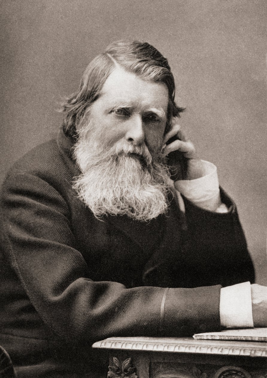 John Ruskin, aus Selections from the Writings of John Ruskin, veröffentlicht 1901 von English Photographer