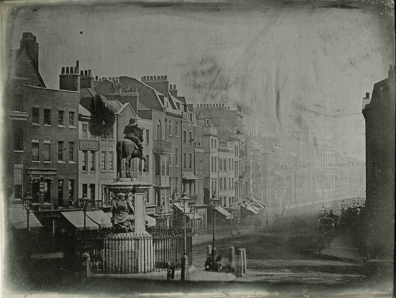 Whitehall und die Statue von König Karl I. (1600-49), London, ca. 1852 von English Photographer