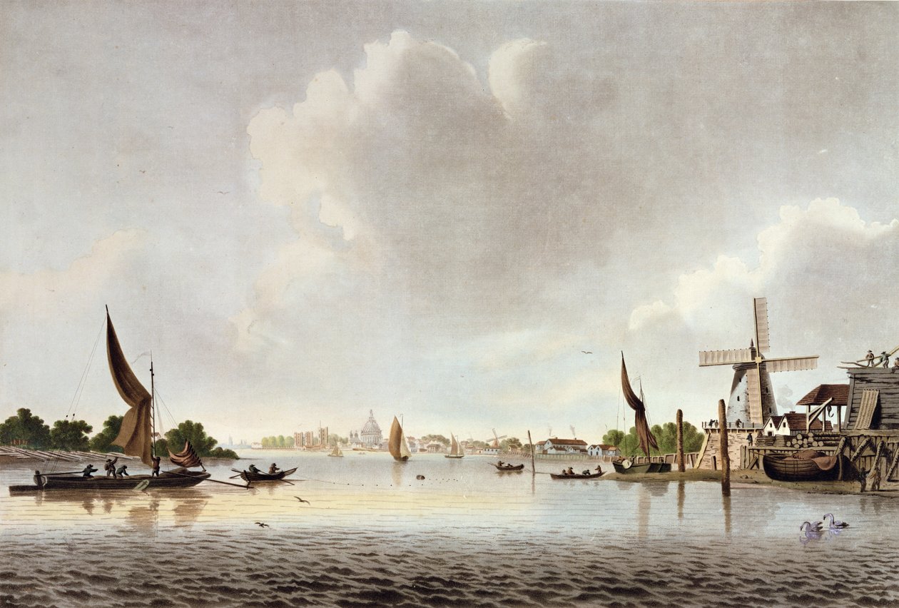 Ein Blick auf die Themse bei Vauxhall von English School