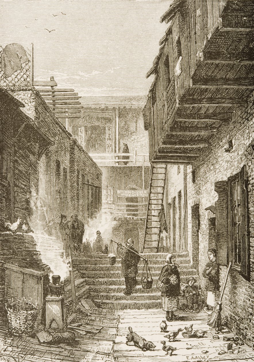 Gasse in Chinatown, San Francisco, Kalifornien, aus 