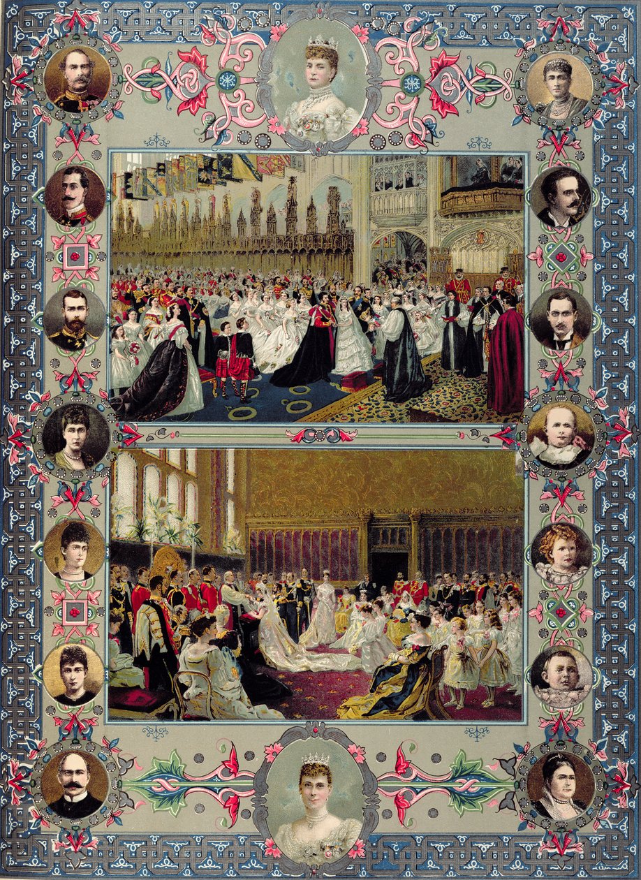 Britische königliche Hochzeitsandenken, 1897 von English School
