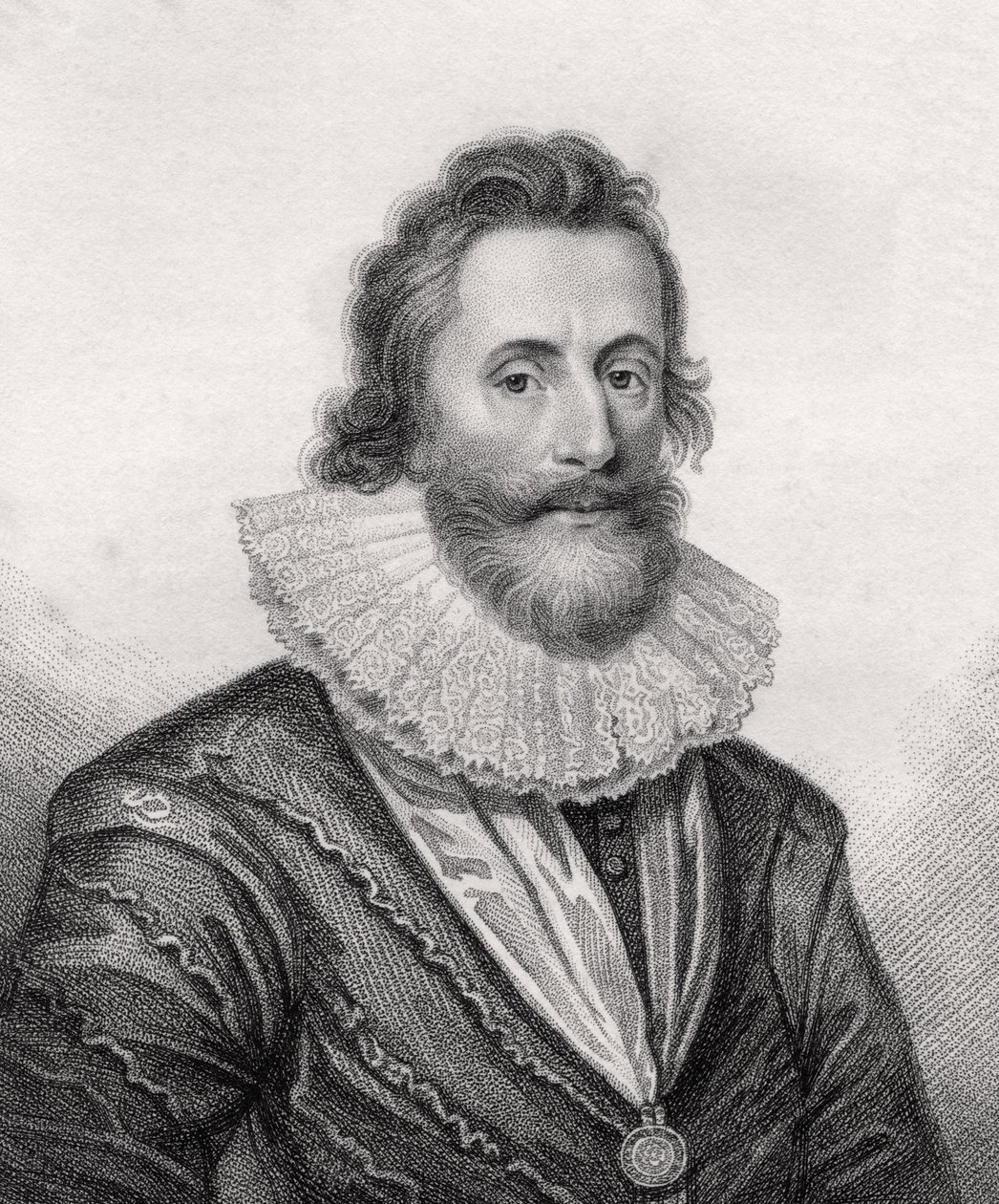 Dudley North, graviert von Rivers, Illustration aus 